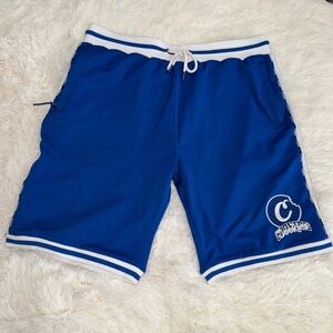 Men's Athletic Shorts in Blue with White Trim